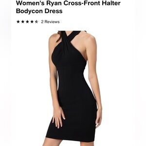 Dress the Population Women’s Ryan Cross-Front Halter Bodycon Dress